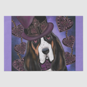 STEAMPUNK Basset Hound Tissue Paper
