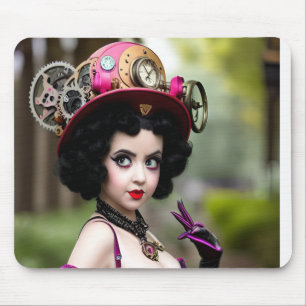 Steampunk Betty Boop Mouse Mat