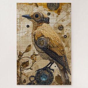 Steampunk Bird Art Difficult  Jigsaw Puzzle