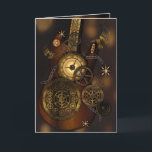 Steampunk Birthday Son Metal Gears Guitar Card<br><div class="desc">A mysterious and dark Steampunk birthday greeting that includes,  a clock,  guitar,  chains,  gears,  wheels,  wings and more.  If you want a card with a bit of a edge to it,  then this one is for you.</div>