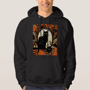 Steampunk Black Cat Halloween Hoodie