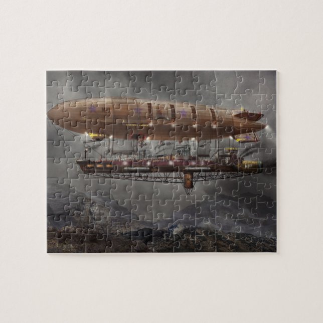 Steampunk - Blimp - Airship Maximus Jigsaw Puzzle (Horizontal)