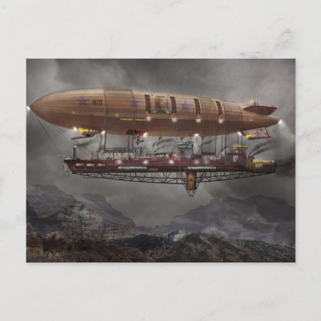 Steampunk - Blimp - Airship Maximus Postcard (Front)