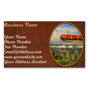 Steampunk - Blimp - Launching Nulli Secundus II Magnetic Business Card
