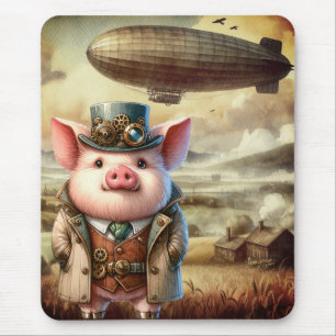 Steampunk Boar  Mouse Mat