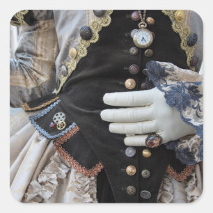 Steampunk bodice, Carnival, Venice Square Sticker
