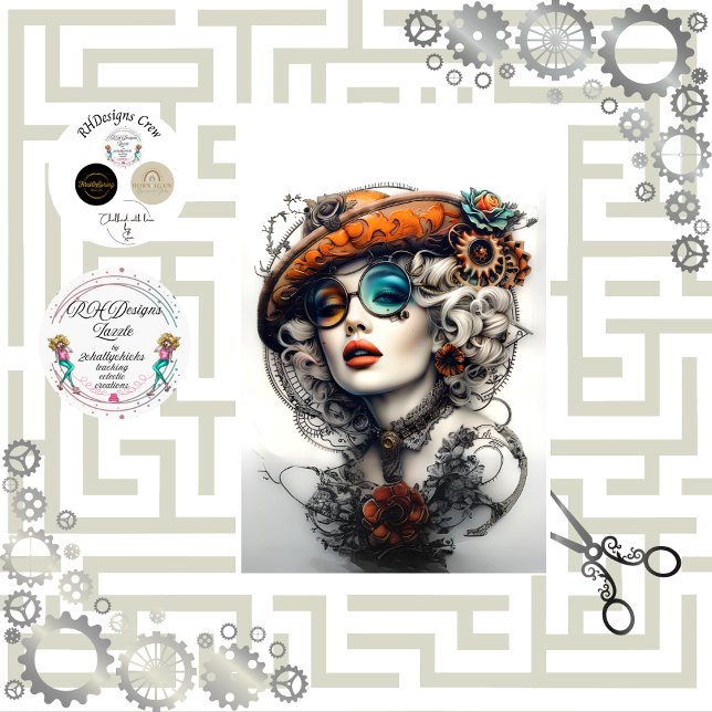 Steampunk Boho Adventurous Cassandrea Decoupage  Tissue Paper (Creator Uploaded)