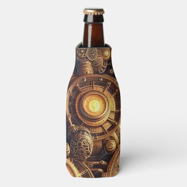 Steampunk Bottle Cooler (Bottle Front)