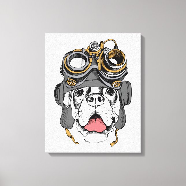 Steampunk Boxer Canvas Print (Front)