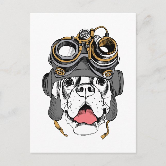 Steampunk Boxer Postcard (Front)