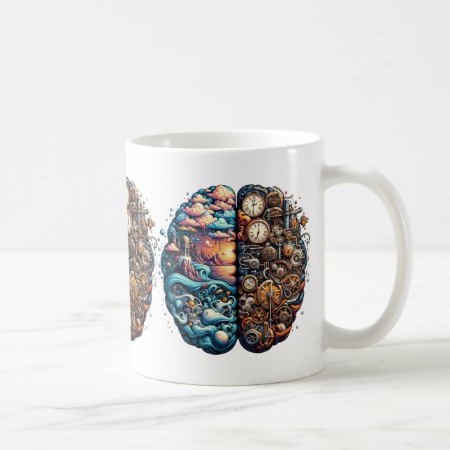 Steampunk Brainstorming Coffee Mug (Right)