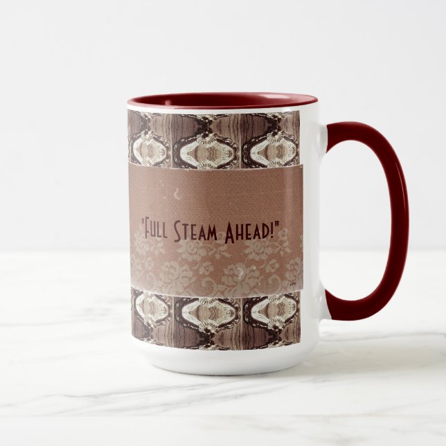 Steampunk Brass & Lace Photo Commemorative Mug (Right)