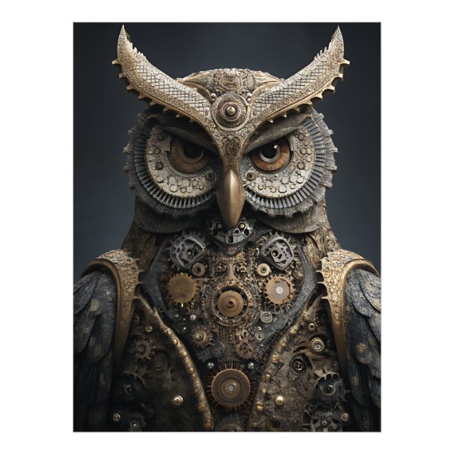 Steampunk Brass Sentinel Photo Print (Front)