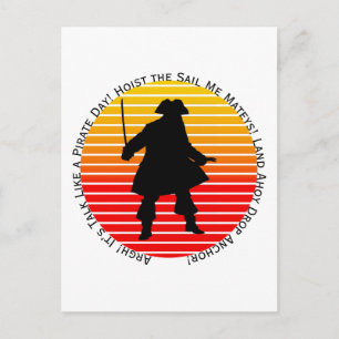 Steampunk Buccaneers Talk Like a Pirate Day Argh! Postcard