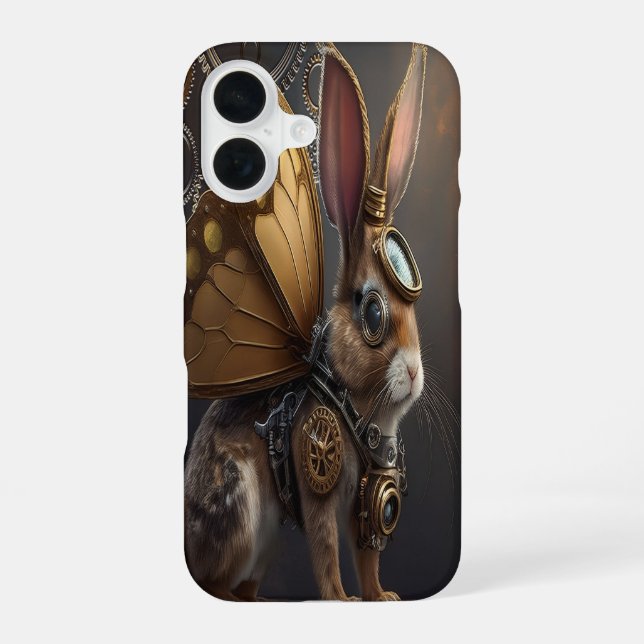 Steampunk Bunny iPhone 16 Case (Back)