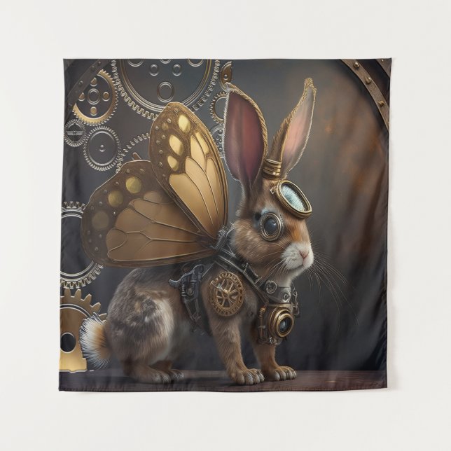 Steampunk Bunny Tapestry (Front)