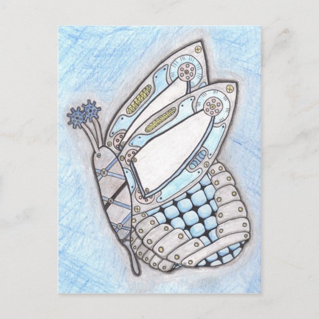 Steampunk Butterfly Postcard (Front)