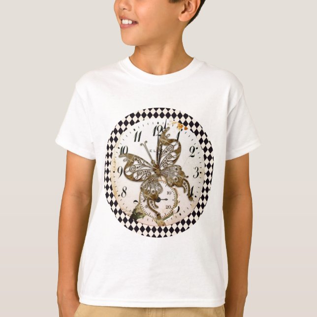 Steampunk Butterfly Round T-Shirt (Front)