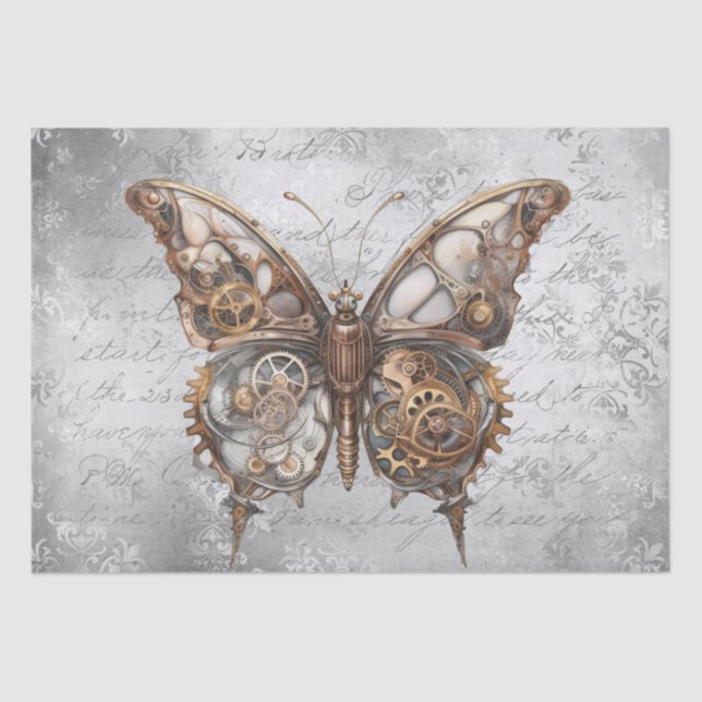 Steampunk Butterfly Tissue Paper (Front)
