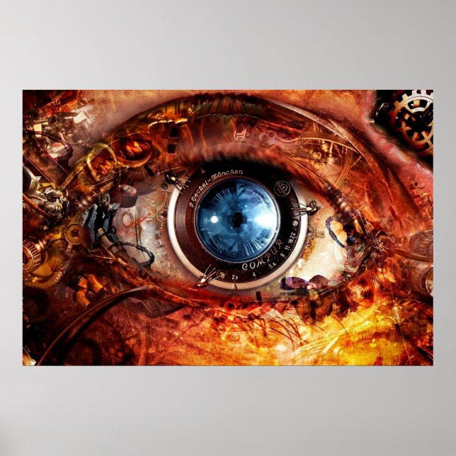 Steampunk Camera Eye Poster (Front)