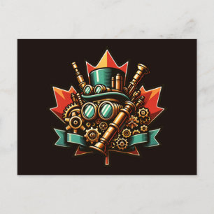 Steampunk Canada Day Postcard