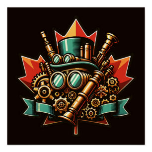 Steampunk Canada Day Poster
