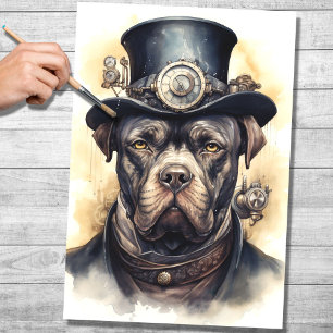 Steampunk Cane Corso 2 Decoupage Paper