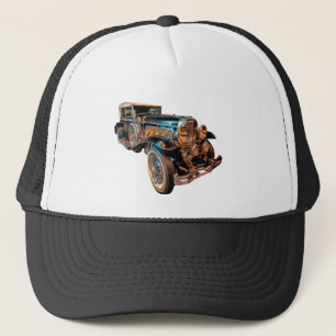 Steampunk car trucker hat