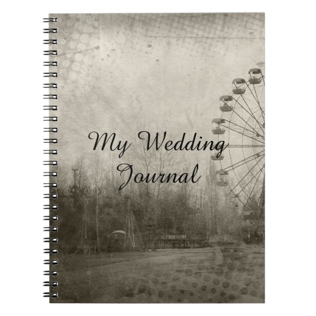 Steampunk Carnival Top Hat Wedding Journal (Front)