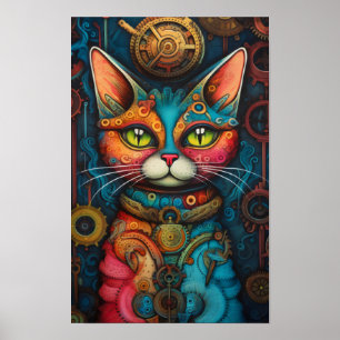Steampunk cat 1 of 21 poster