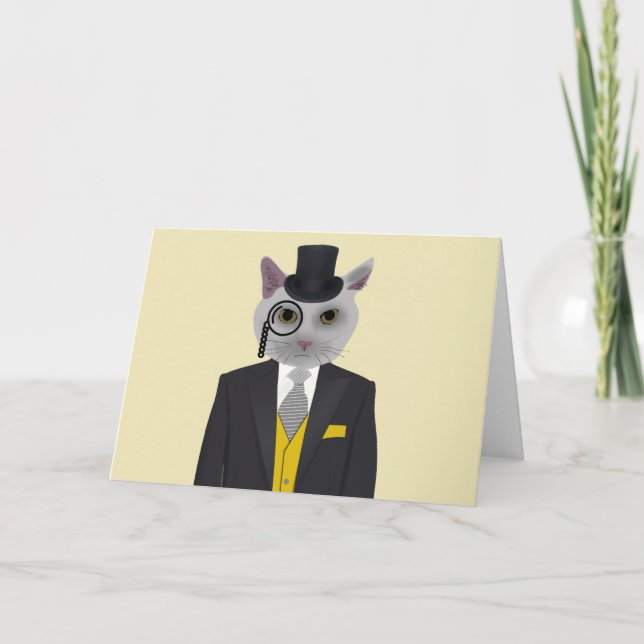 STEAMPUNK CAT GREETING CARDS (Front)