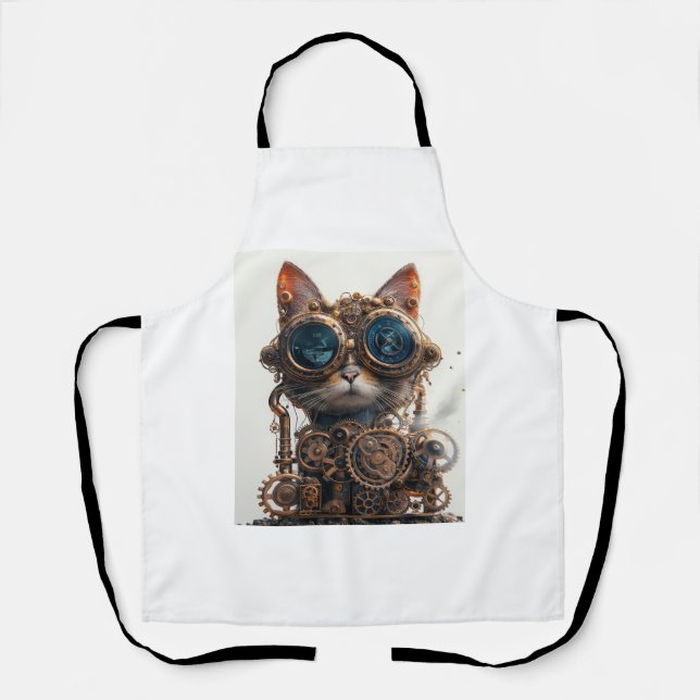 Steampunk Cat Inventor Apron (Front)