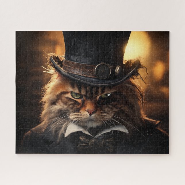 Steampunk Cat Jigsaw Puzzle (Horizontal)