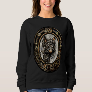 Steampunk Cat Kitten Industrial Robot Mechanical G Sweatshirt