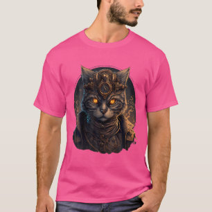 Steampunk Cat Mediaeval Mechanical Victorian Cute T-Shirt