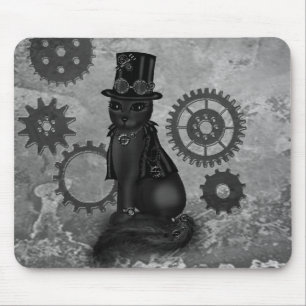 Steampunk Cat Mouse Mat