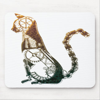 Steampunk cat mousepad