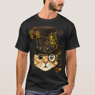 Steampunk Cat Steampunk Kitten Lovers For Women &  T-Shirt