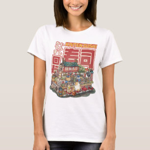 Steampunk Cat Sushi Restaurant T-Shirt