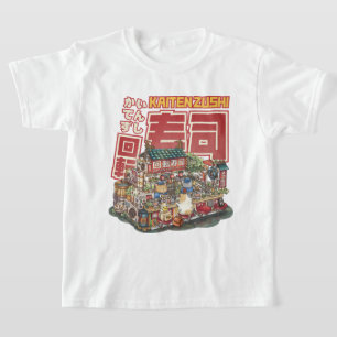 Steampunk Cat Sushi Restaurant T-Shirt