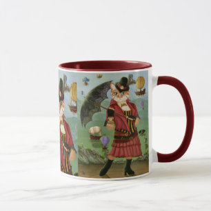 Steampunk Cat Victorian Gothic Fantasy Art Mug