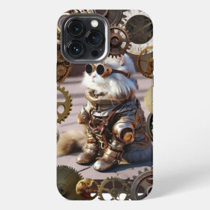 Steampunk Cat with Gears iPhone / iPad case