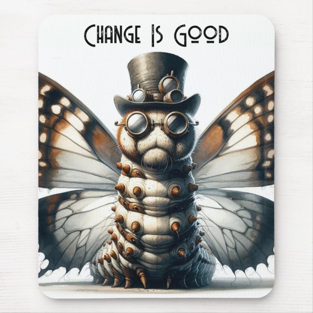 Steampunk Caterpillar Mouse Mat (Front)