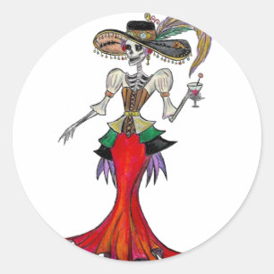 Steampunk Catrina, Dia de los Muertos sticker