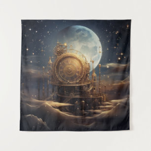 Steampunk Celestial Art Tapestry