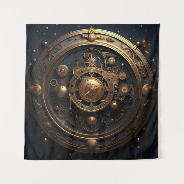 Steampunk Celestial Art Tapestry (Front)
