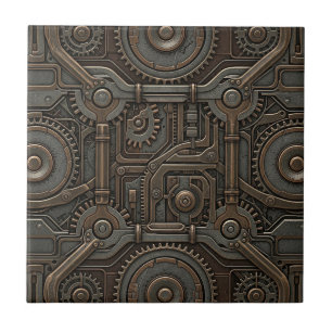 Steampunk Ceramic Tile