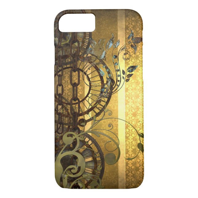 Steampunk Chains and Florals Case-Mate iPhone Case (Back)