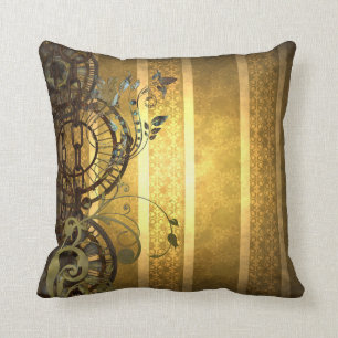 Steampunk Chains and Florals Cushion