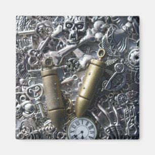 Steampunk charms magnet